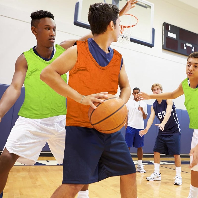Mofech 12 Pack Pro Training Pinnies for Youth & Adult Mesh High-Vis Scrimmage Vests for Soccer, Basketball, Volleyball Teams - Image 5